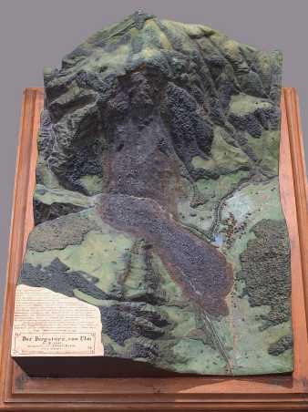Enlarged view: Model of the rockslide of Elm
