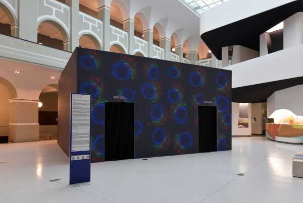 Large spacial installation in the atrium of focusTerra