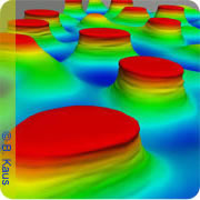 Snapshot of a numerical simulation of salt structures