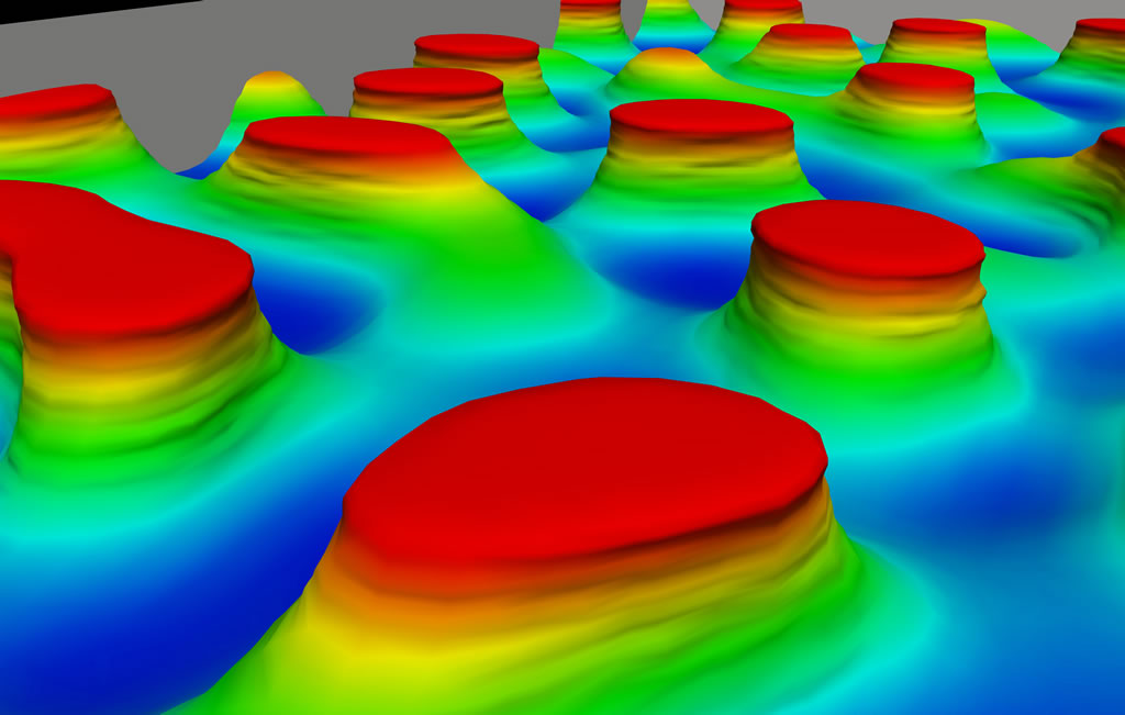 Enlarged view: Snapshot of a numerical simulation of salt structures 